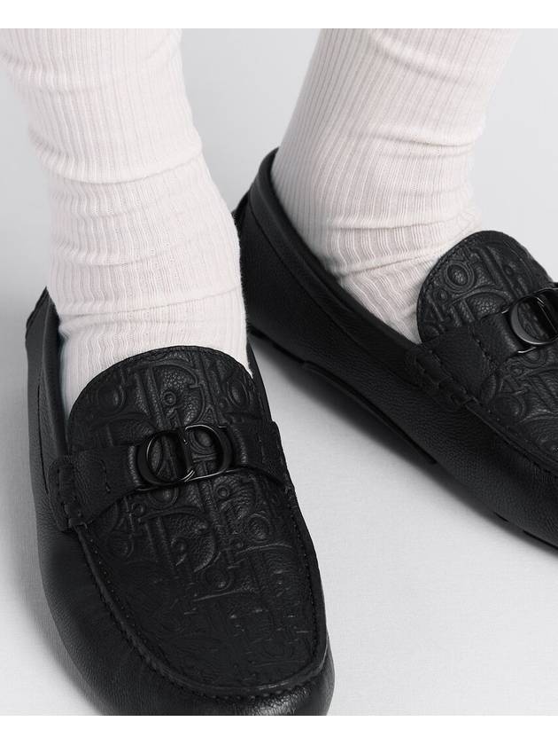 Odéon Grained Calfskin Loafer Black - DIOR - BALAAN 5