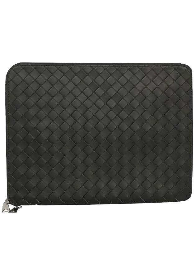 Intrecciato Document Case Clutch Bag Khaki - BOTTEGA VENETA - BALAAN 1