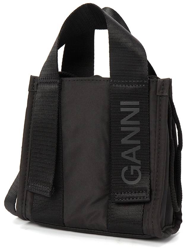 Mini Tech Tote Bag Black - GANNI - BALAAN 3