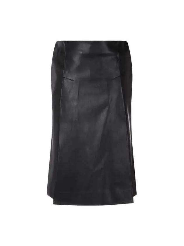 STELLA McCARTNEY Easy Leather Slit Skirt Black - STELLA MCCARTNEY - BALAAN 1