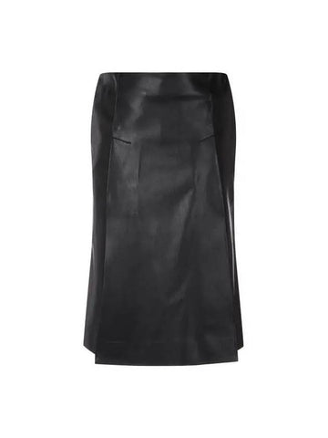 STELLA McCARTNEY Easy Leather Slit Skirt Black - STELLA MCCARTNEY - BALAAN 1