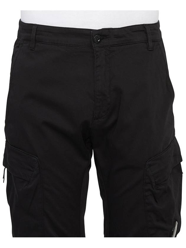 Stretch Sateen Ergonomic Cargo Pants Black - CP COMPANY - BALAAN 6