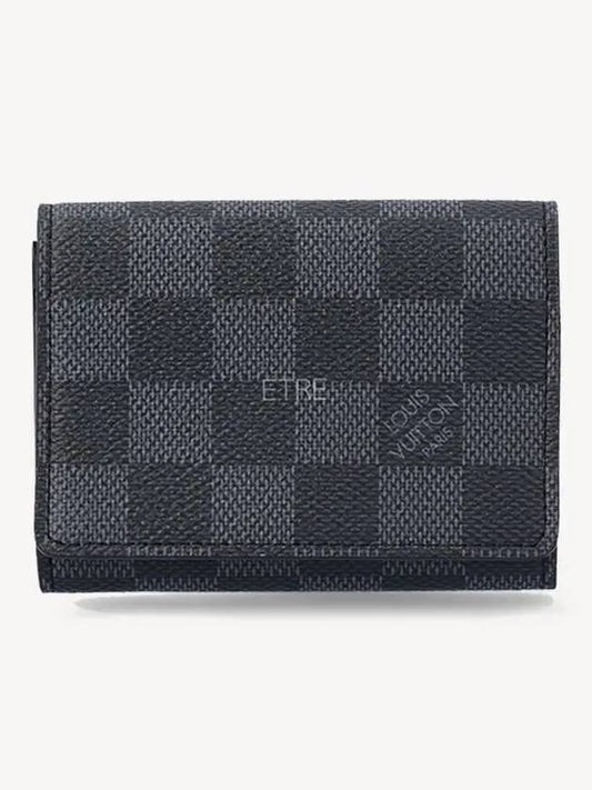 Damier Graphite Envelope Business Card Wallet Black - LOUIS VUITTON - BALAAN 2