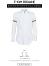 Oxford Striped Grosgrain Armband Classic Long Sleeve Shirt White - THOM BROWNE - BALAAN 3