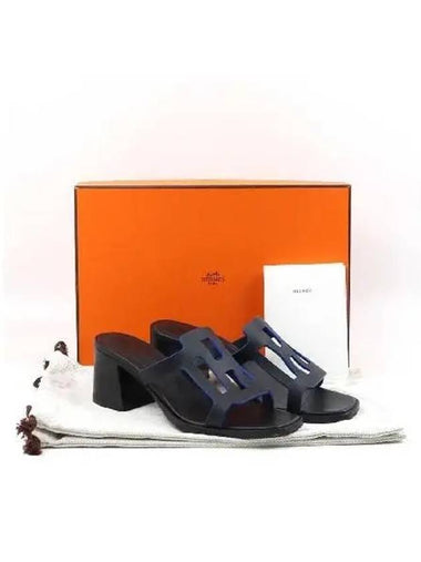 Black IZZY 60 Easy Sandals 37 240MM - HERMES - BALAAN 1