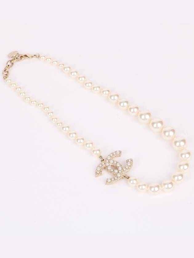 CC Logo 100th Anniversary Pearl Necklace A64757 - CHANEL - BALAAN 2