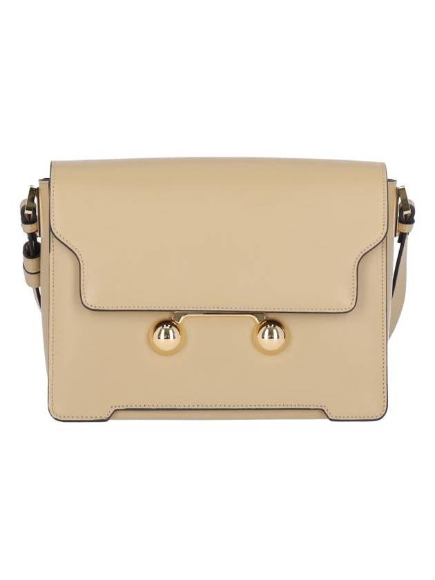 Trunkaroo Medium Leather Shoulder Bag Beige - MARNI - BALAAN 2