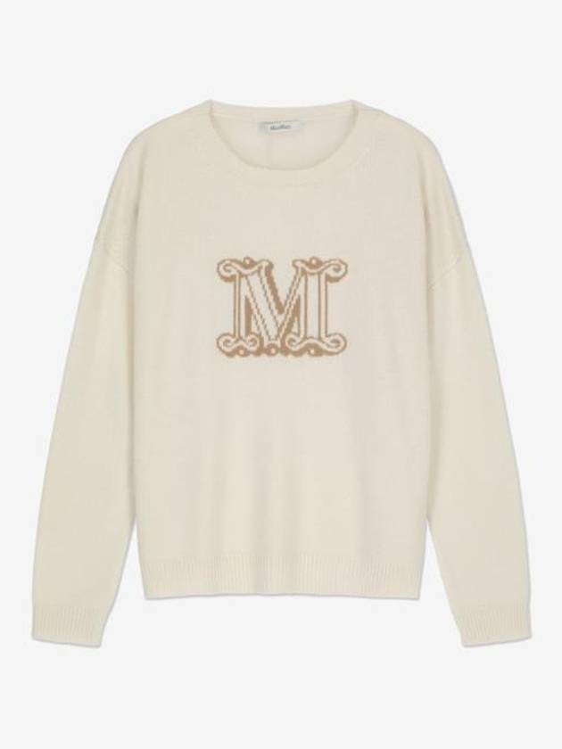 Edo Monogram Cashmere Knit Top Ivory - MAX MARA - BALAAN 2