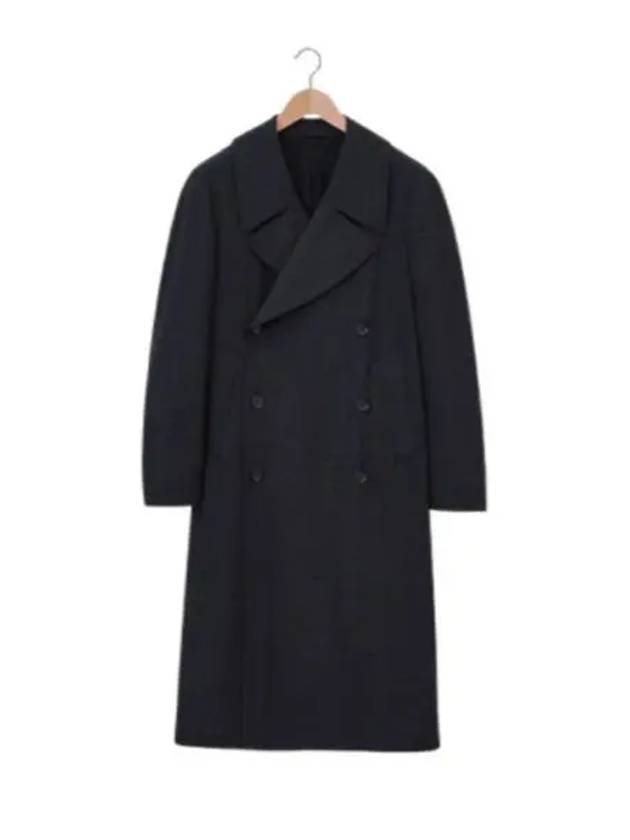 Soft Tailored Double Coat Blue Melange - LEMAIRE - BALAAN 2