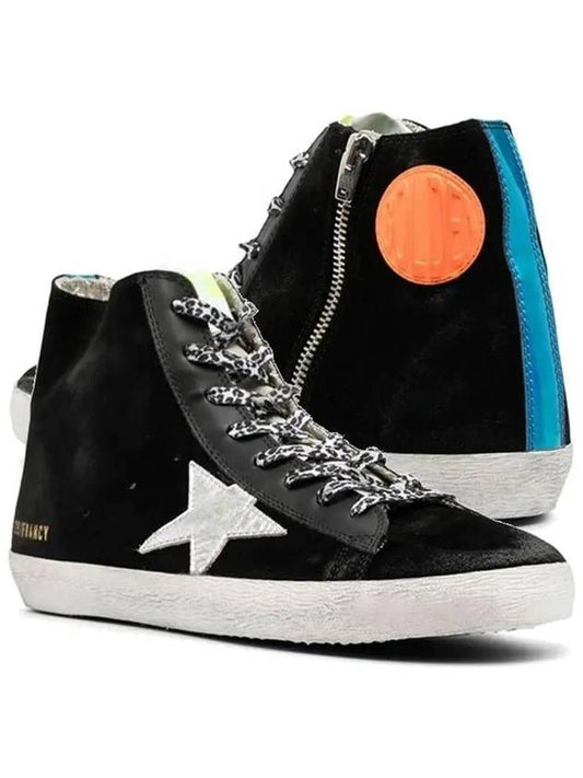 Francy Star High Top Sneakers Silver Black - GOLDEN GOOSE - BALAAN 2