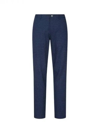 PS Check Pattern Wool Blend Pants Navy 270135 - PAUL SMITH - BALAAN 1