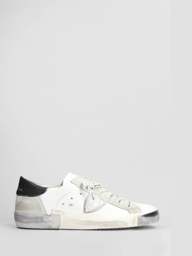 PRSX Leather Low Top Sneakers Blanc Argent - PHILIPPE MODEL - BALAAN 2