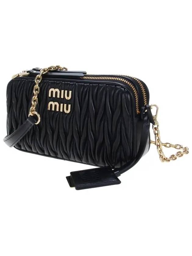 Matelasse Nappa Leather Mini Bag Black - MIU MIU - BALAAN 3