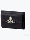 ORB Logo Small Flap Half Wallet Black - VIVIENNE WESTWOOD - BALAAN 2