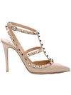 Rockstud Two-Tone Leather Pumps Pink - VALENTINO - BALAAN 1