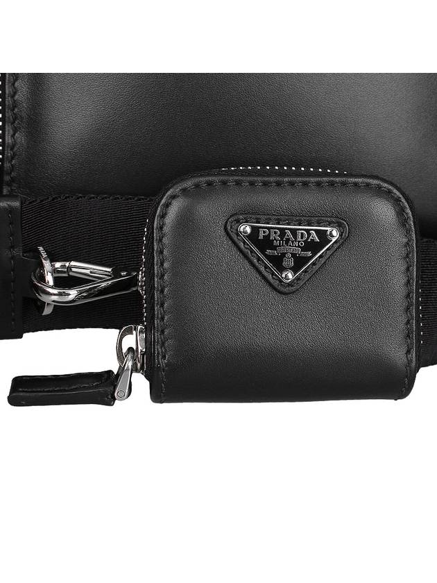 Triangle Metal Logo Shoulder Bag Black - PRADA - BALAAN 11