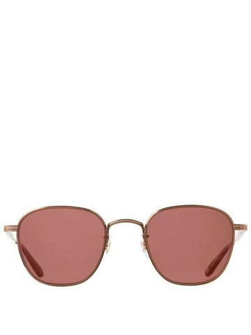 Garrett Leight WORLD SUN Antique Gold-Spotted Brown Shell/Semi-Flat Pomegranate - GARRETT LEIGHT - BALAAN 1