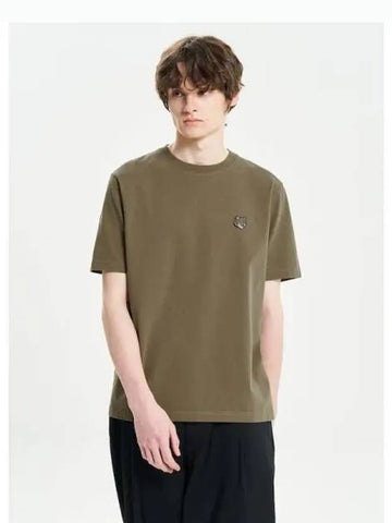 Men s Bold Foxhead Patch Comfort T Shirt Khaki Green Domestic Product - MAISON KITSUNE - BALAAN 1