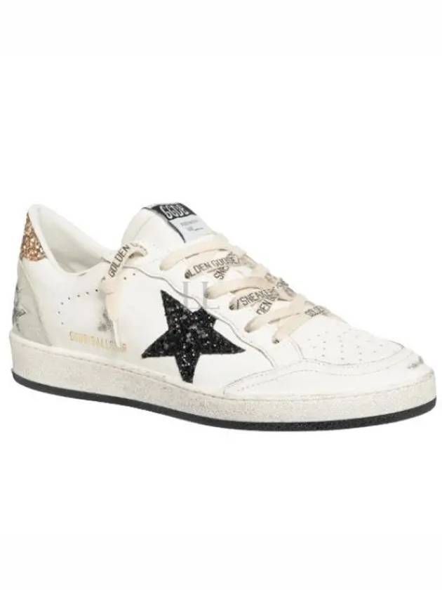 Ball Star Gold Tab Leather Low Top Sneakers White - GOLDEN GOOSE - BALAAN 2