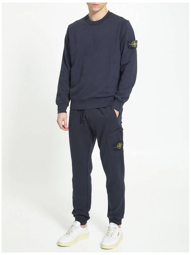 Wappen Patch Crew Neck Sweatshirt Navy - STONE ISLAND - BALAAN 3