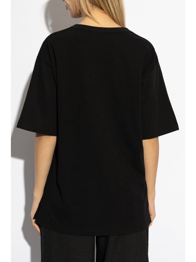 Yohji Yamamoto T-shirt With Print, Women's, Black - YOHJI YAMAMOTO - BALAAN 4