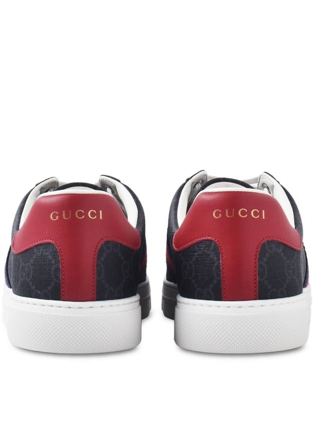 Ace Web GG Supreme Canvas Low Top Sneakers Black - GUCCI - BALAAN 6