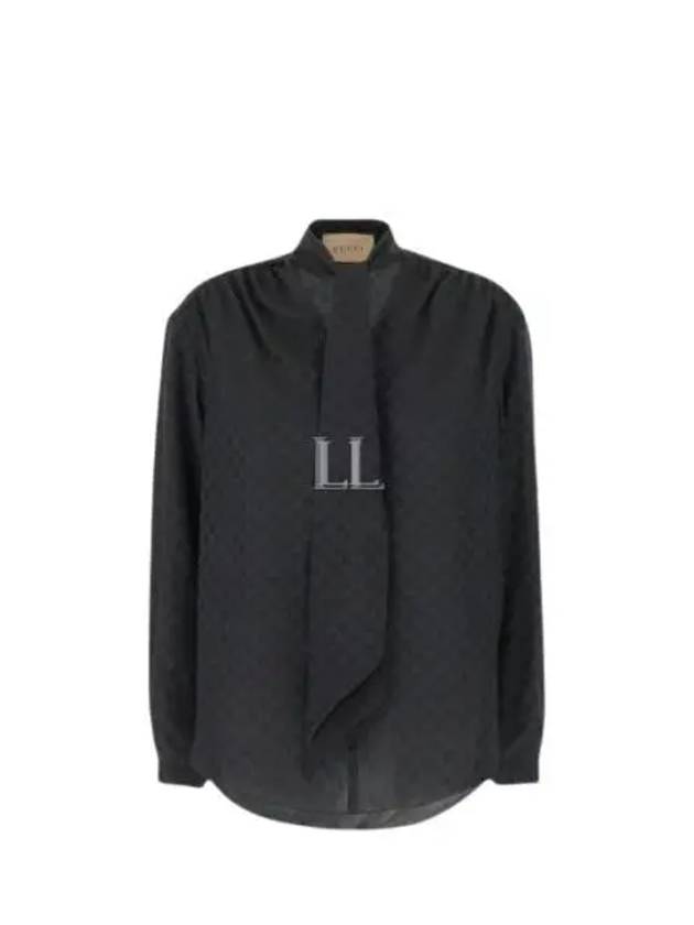 GG Silk Blouse Black - GUCCI - BALAAN 2