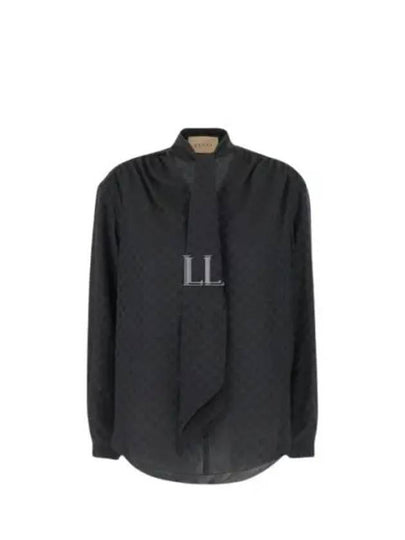 GG Silk Blouse Black - GUCCI - BALAAN 2