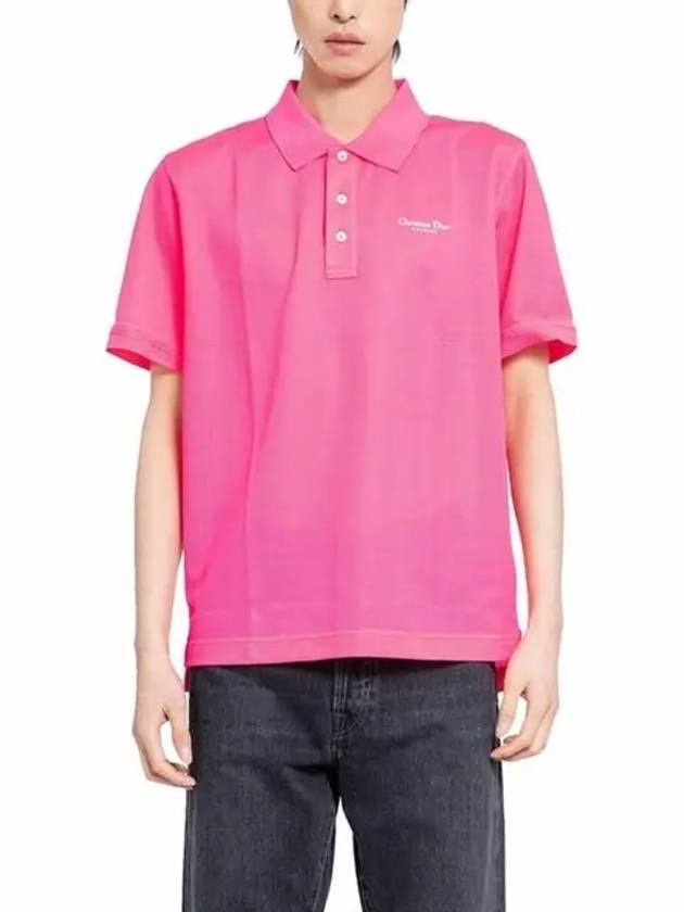 Couture Polo Shirt Fluorescent Pink - DIOR - BALAAN 3