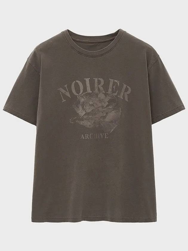 Archive Print Short Sleeve T-Shirt Ash Brown - NOIRER - BALAAN 3