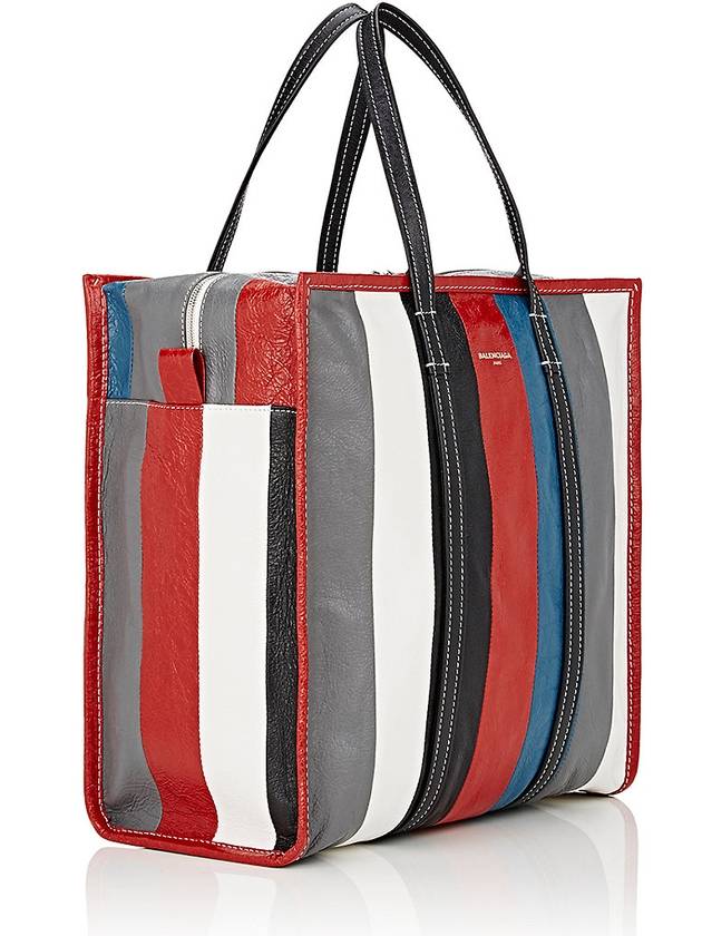 Bazar Striped Shopper Medium Tote Bag - BALENCIAGA - BALAAN 3