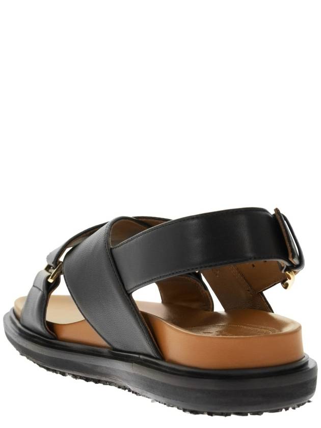 Fussbet Cross Sandals Black - MARNI - BALAAN 4