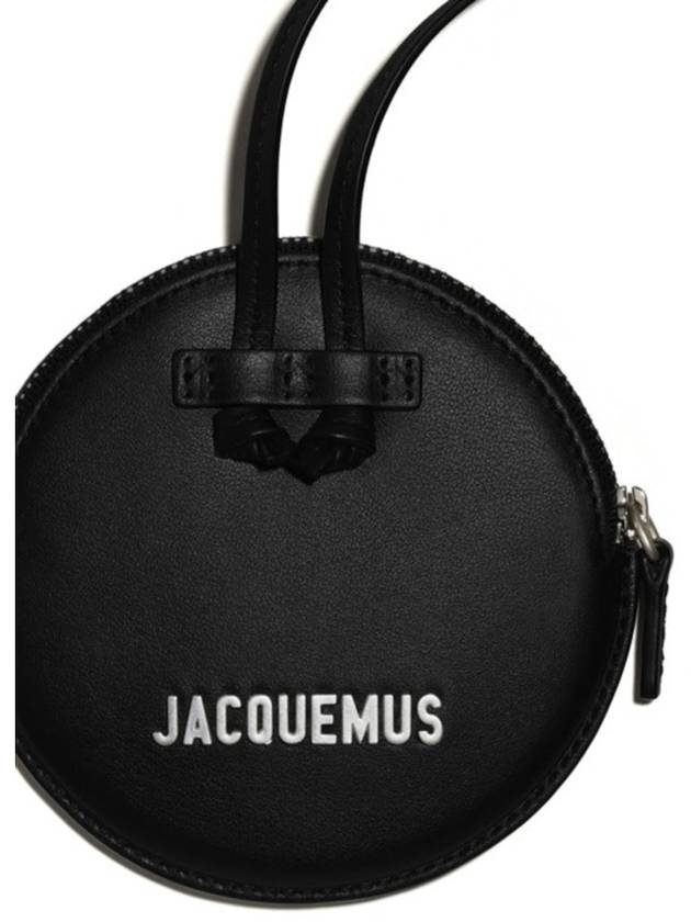 Le Pitchou Circle Neck Coin Purse Black - JACQUEMUS - BALAAN 3