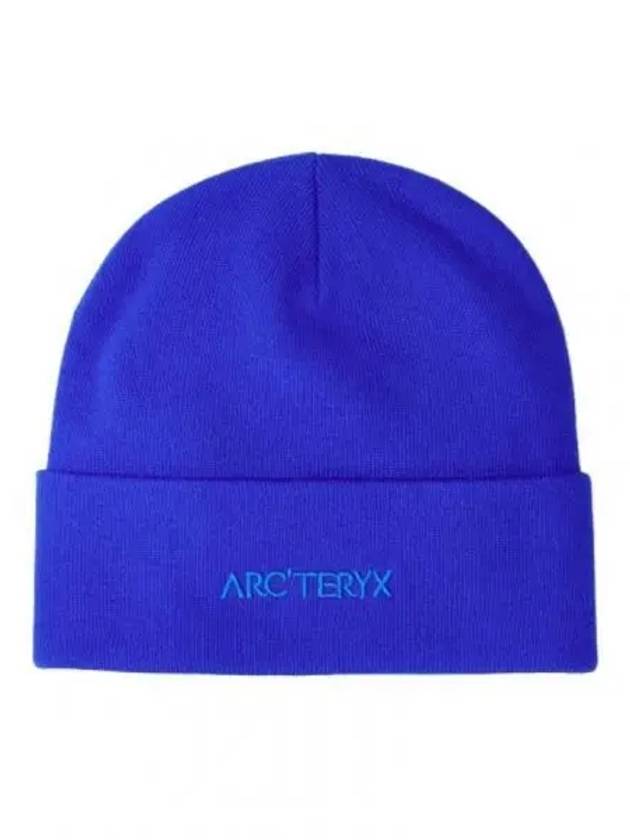 Word Toque Embroidery Logo Beanie Blue - ARC'TERYX - BALAAN 1