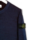 Kids Wappen Wool Knit Dark Blue 7116513A3 V0026 - STONE ISLAND - BALAAN 4