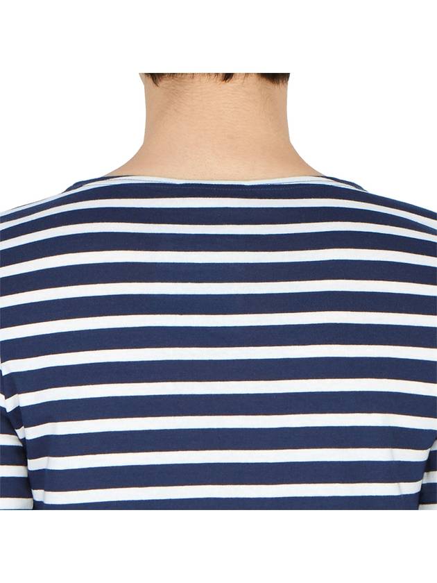 Levant Modern Striped Short Sleeve T-Shirt Navy Neige - SAINT JAMES - BALAAN 10