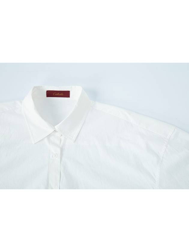 Cotton Overfit Shirt White C3WBL72WT - CALLAITE - BALAAN 6