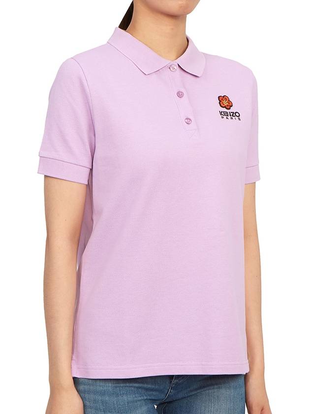 Women's Boke Flower Polo Shirt Purple - KENZO - BALAAN 4