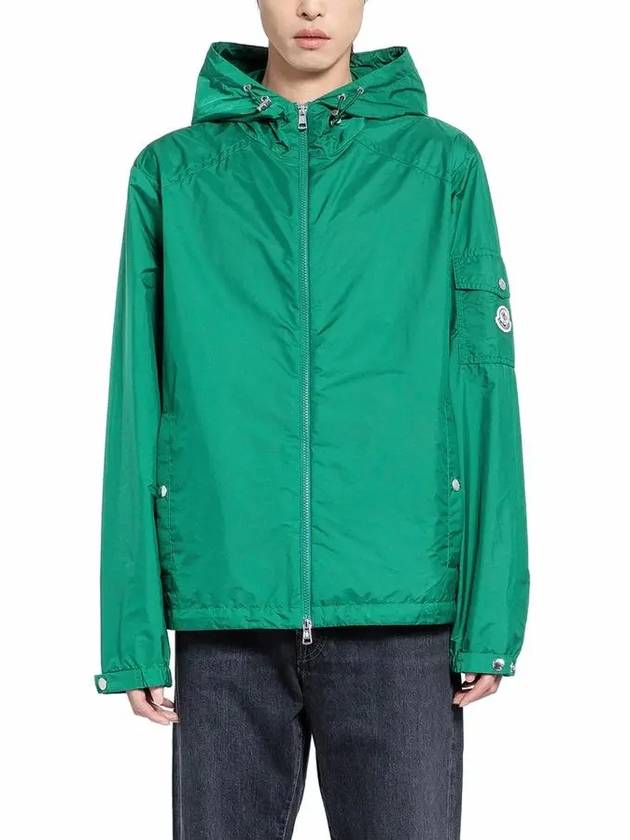 Etiache Rain Hooded Zip Up Emerald Green - MONCLER - BALAAN 5