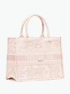 Toile De Jouy Embroidery Medium Book Tote Bag Pink - DIOR - BALAAN 3