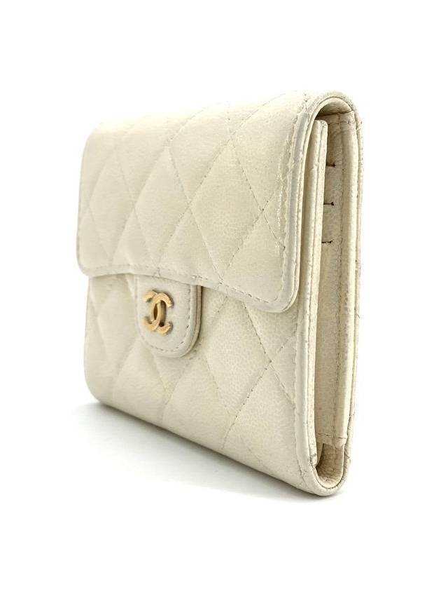 Caviar gold flap bi fold wallet - CHANEL - BALAAN 3