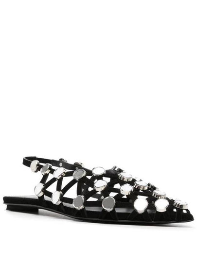 The Attico Grid Ballet Flats With Rhinestones - THE ATTICO - BALAAN 2