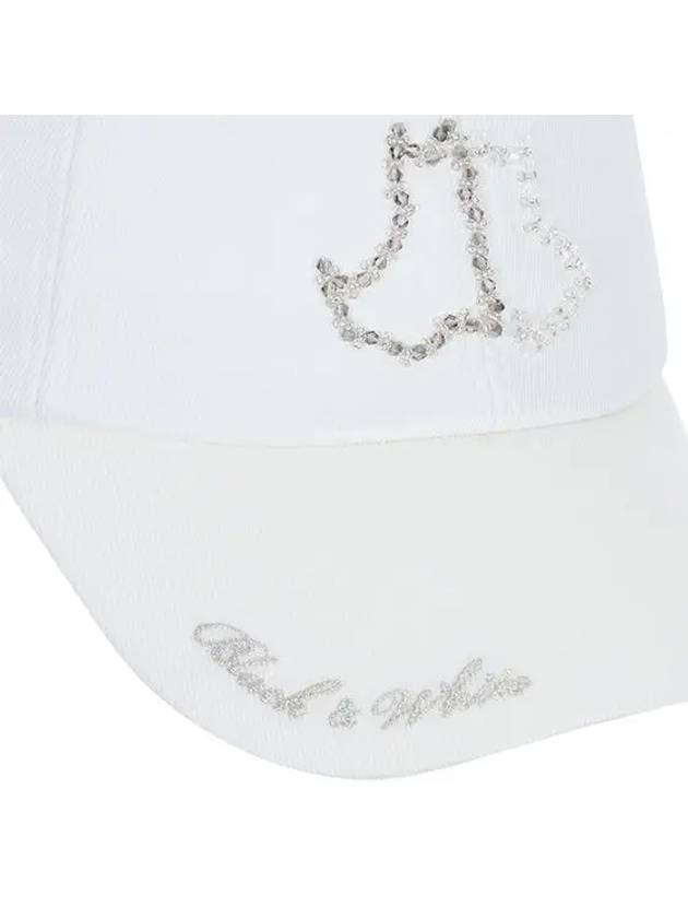 Women s Terrier Decorated Ball Cap 8404LXAC IVORY - BLACK&WHITE - BALAAN 4