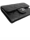 Women s A80799 Lambskin black silver snap card holder business wallet - CHANEL - BALAAN 4