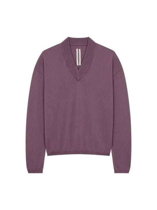 MEN Bold V-neck Wool Pullover Purple 270711 - RICK OWENS - BALAAN 1