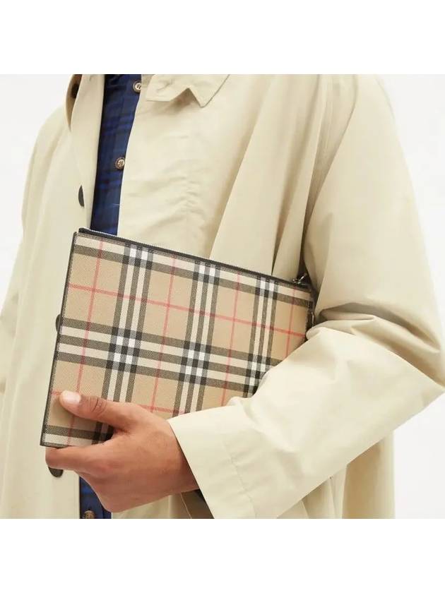 Vintage Check Clutch Bag Beige - BURBERRY - BALAAN 9