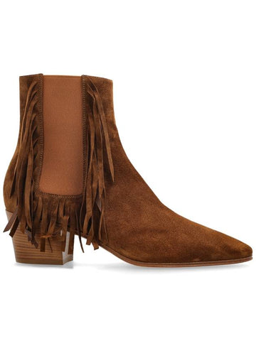 Casadei Suede Ankle Boots With Heel, Women's, Brown - CASADEI - BALAAN 1