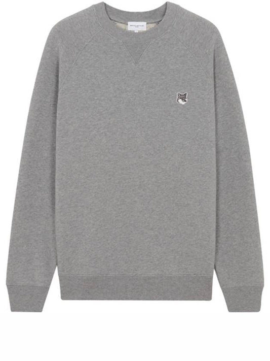 Grey Fox Head Patch Classic Sweatshirt Grey Melange - MAISON KITSUNE - BALAAN 2