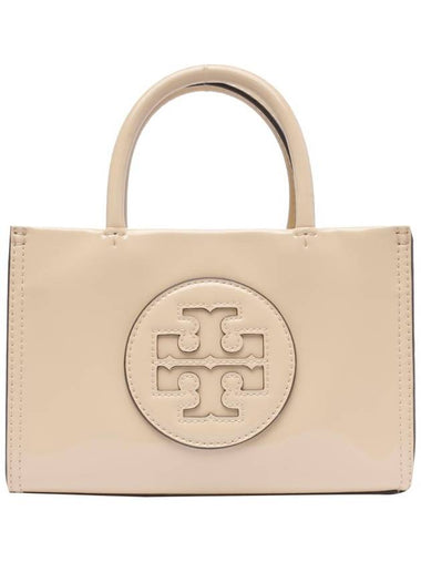 Ella Bio Patent Tote Bag Beige - TORY BURCH - BALAAN 1