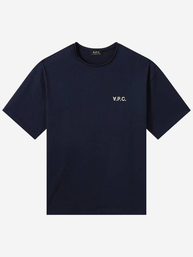 Karol Small Felt Logo Short Sleeve T-Shirt Navy - A.P.C. - BALAAN 2